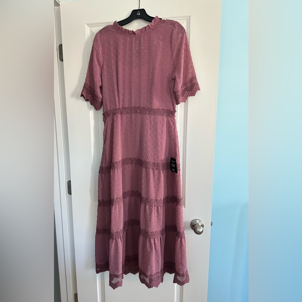 Lulus Mauve Midi Dress New With Tags